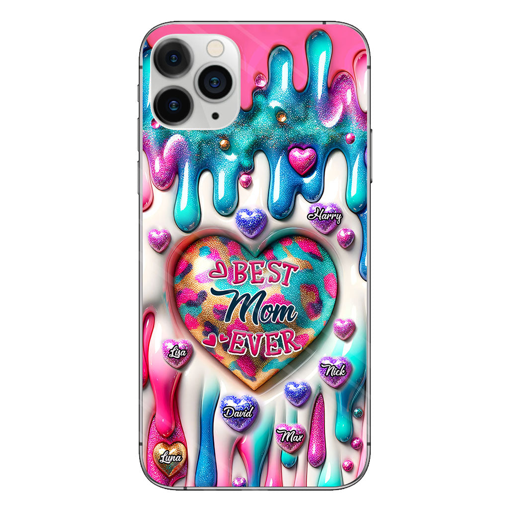 Meilleure maman/grand-mère du monde - Coque de téléphone transparente personnalisée pour maman