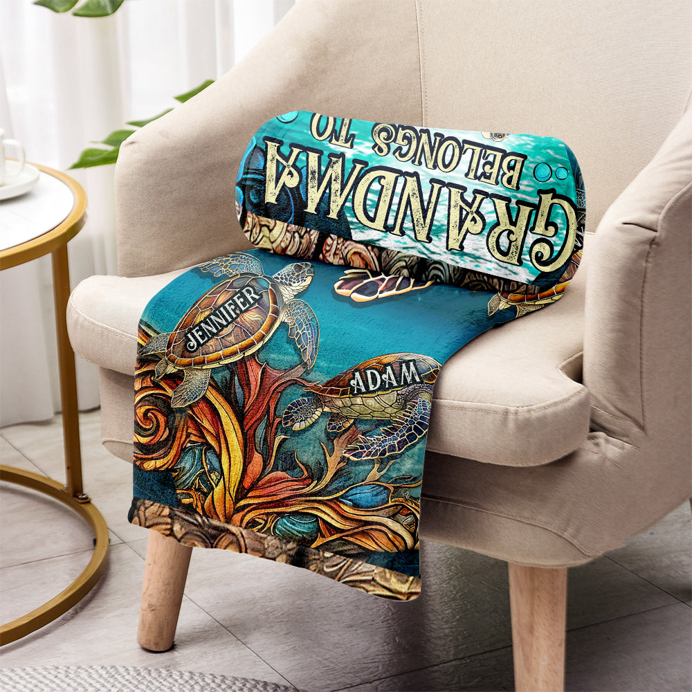 Cette couverture personnalisée pour grand-mère/maman appartient à...
