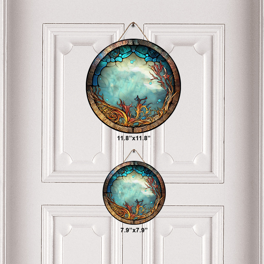 Cette grand-mère/maman appartient à - Panneau rond en bois personnalisé pour grand-mère