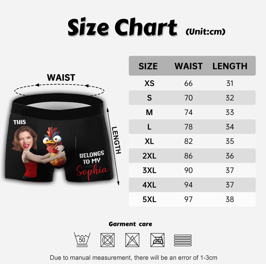 Ce coq appartient à - Boxers personnalisés pour couples d'hommes