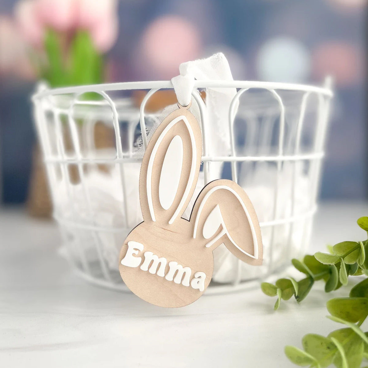 Easter Basket Tag - Personalized Easter Day Easter Basket Tag