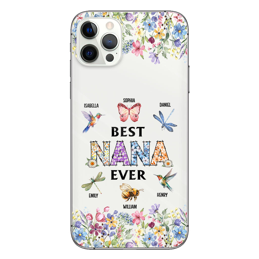 Best Mom Nana Ever - Personalized Grandma Clear Phone Case