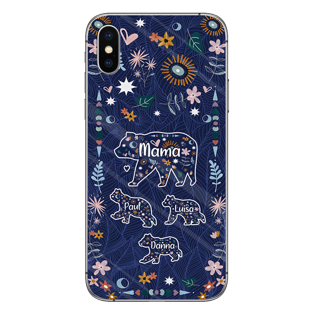 Mama Bear Floral - Personalized Mother Phone Case