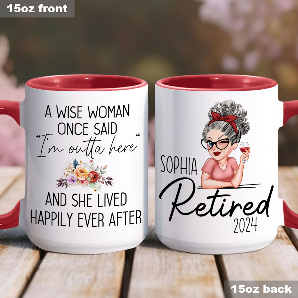 Une femme sage a dit un jour - Mug personnalisé pour retraités