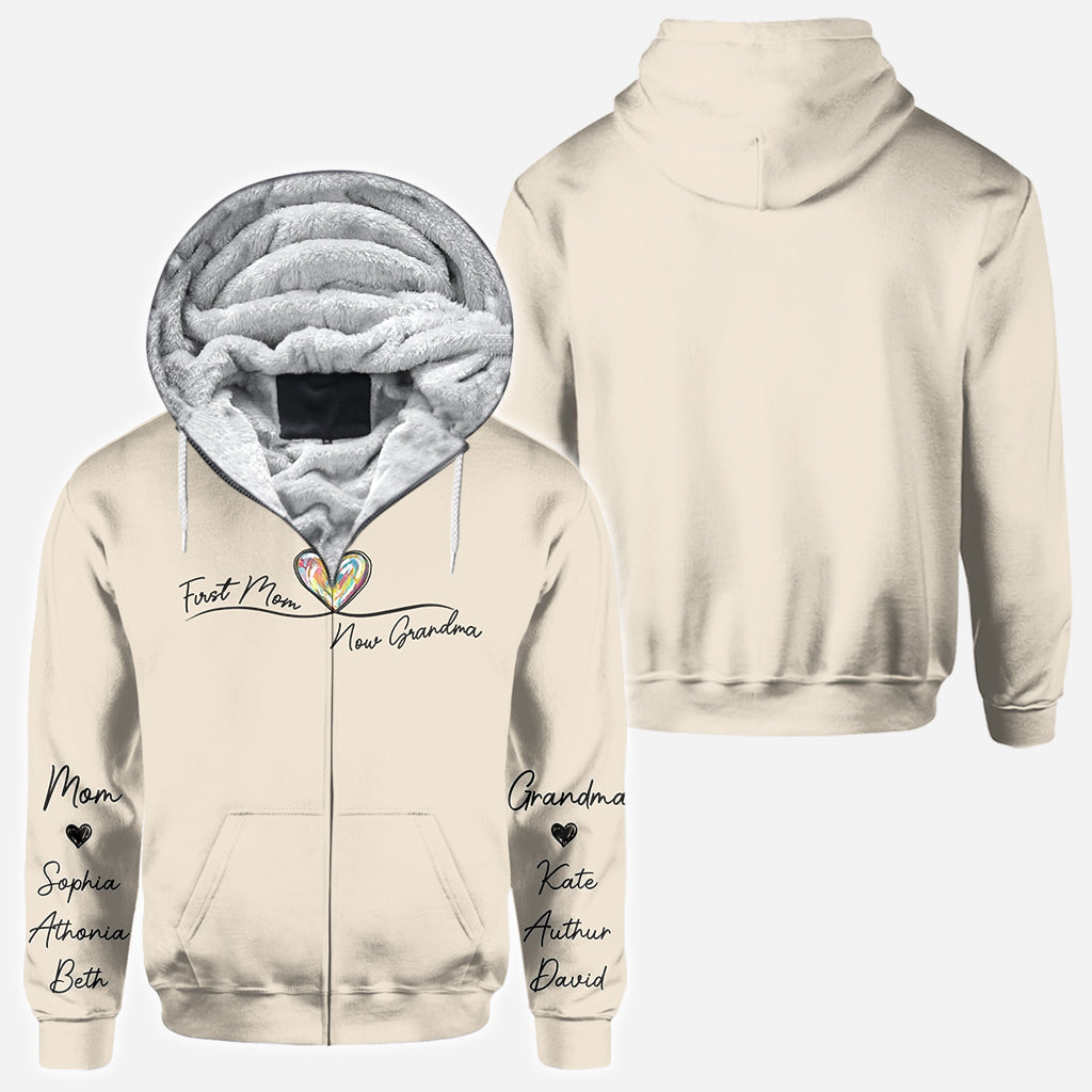 Première maman, maintenant grand-mère - T-shirt personnalisé « Grand-mère »