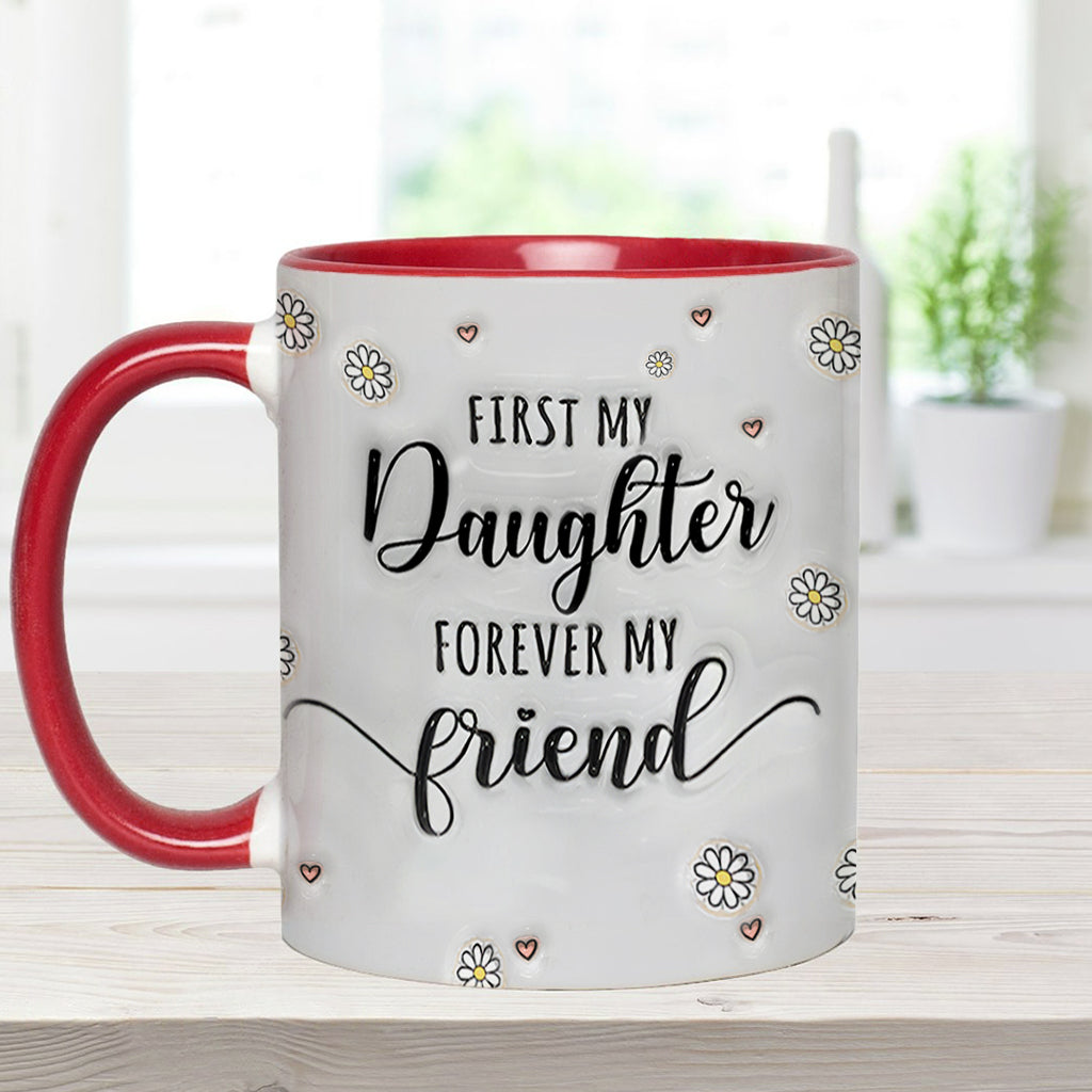 Mother And Daughter And Son Forever Linked Together Elephant Inflated - Personalized Mother Accent Mug