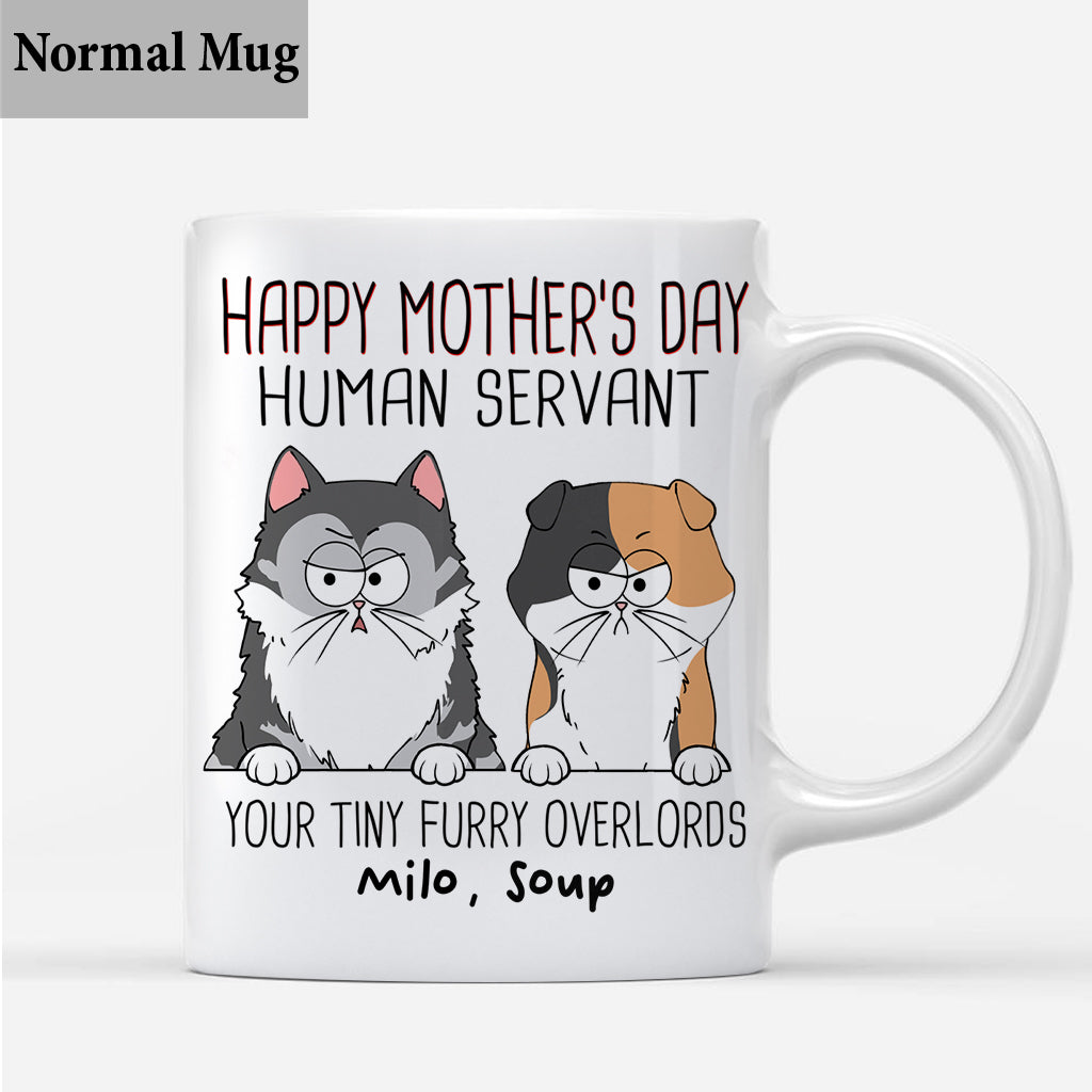 Serviteur humain Chat mignon Petit seigneur poilu - Mug chat personnalisé