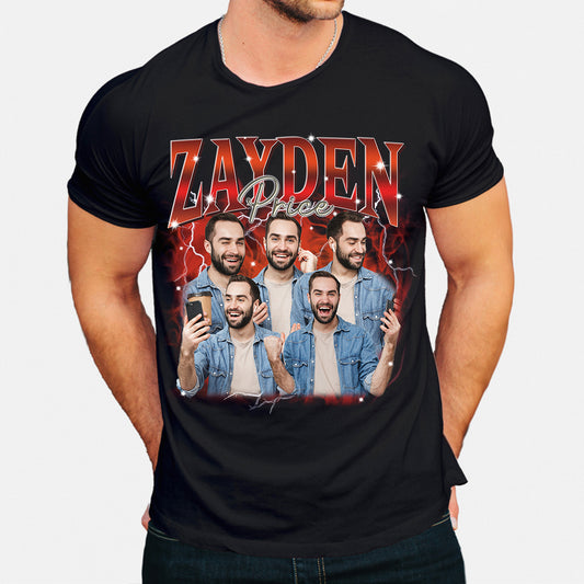 Texte et photos personnalisés - T-shirt et sweat à capuche personnalisés pour couples