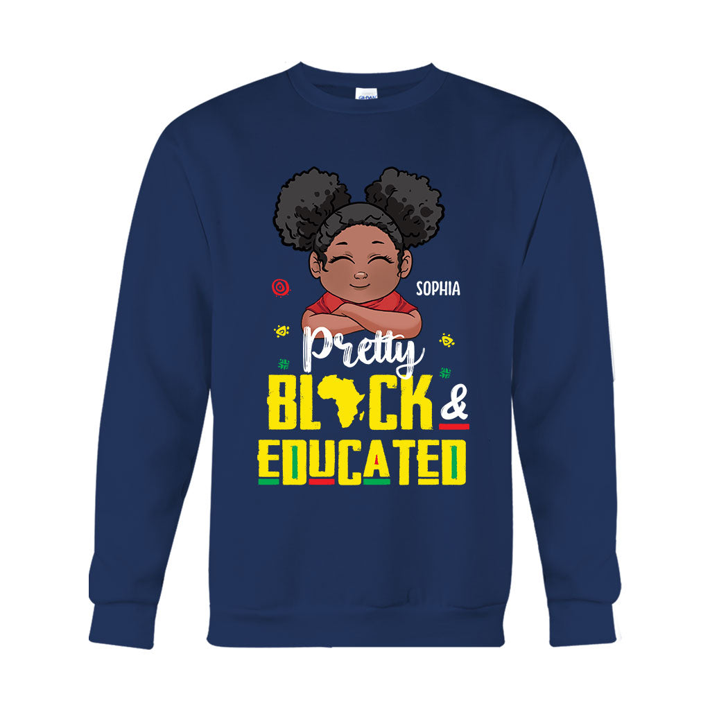 Jolie Noire et Éduquée - T-shirt et sweat à capuche personnalisés pour Afro-Américains