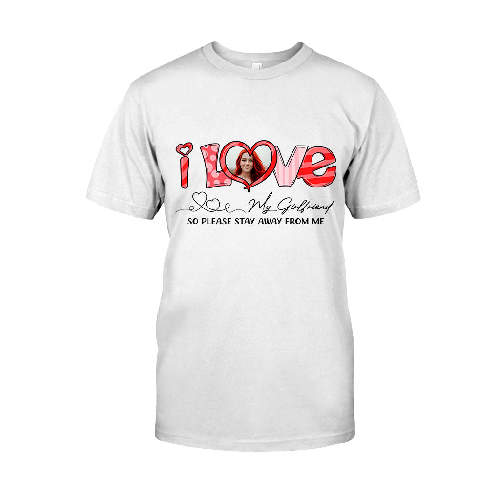 I Love My Girlfriend Boyfriend Husband Wife Custom Photo - Personalized Couple T-shirt And Hoodie