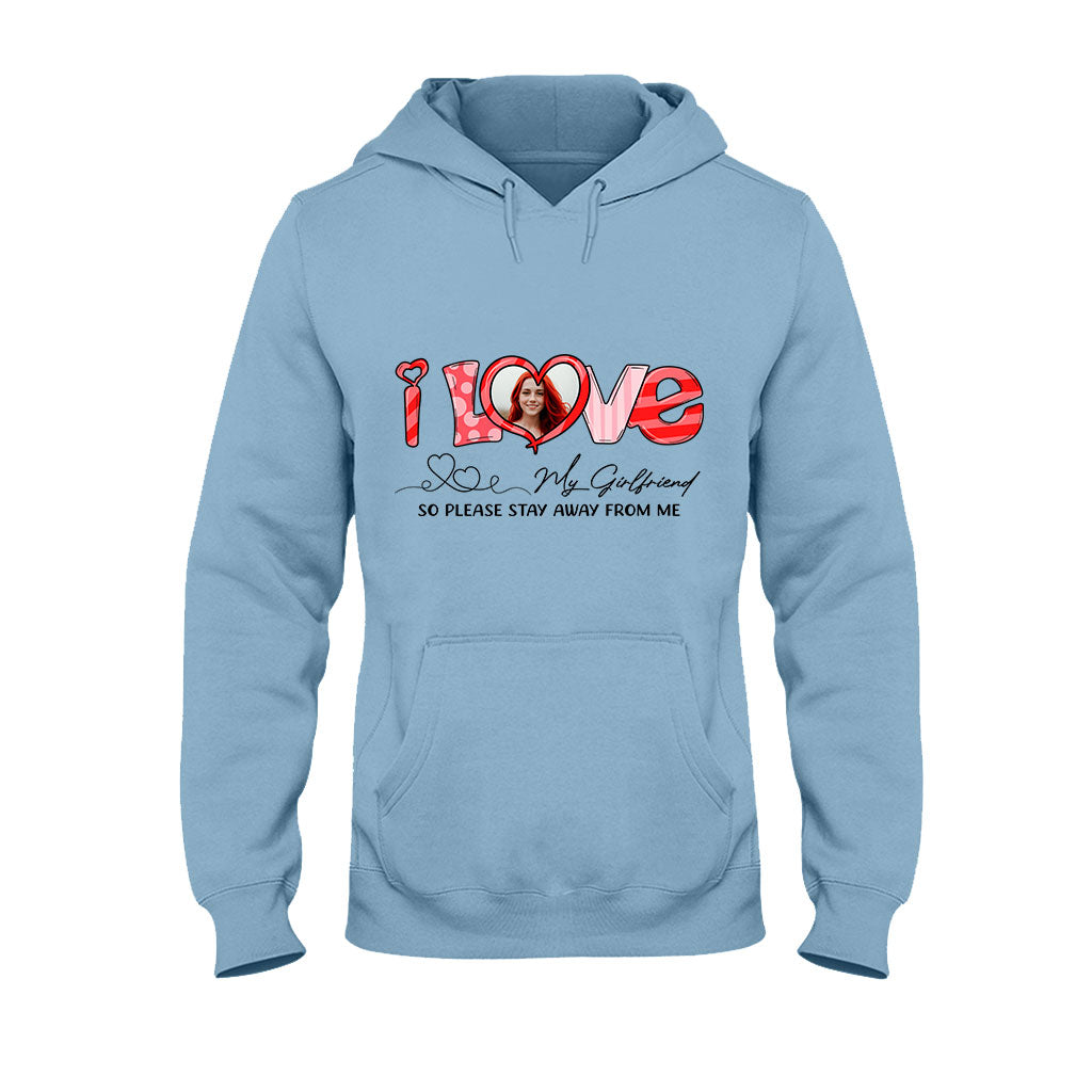 I Love My Girlfriend Boyfriend Husband Wife Custom Photo - Personalized Couple T-shirt And Hoodie