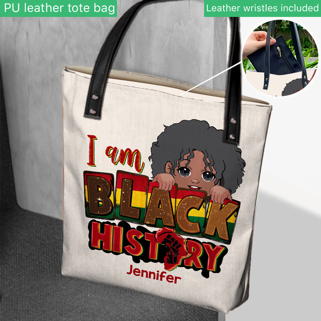 I Am Black History - Personalized African American Tote Bag