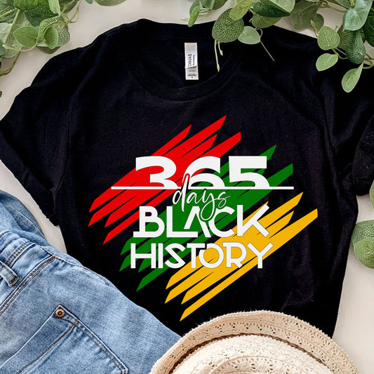 365 jours d'histoire des Noirs - T-shirt et sweat à capuche afro-américains personnalisés