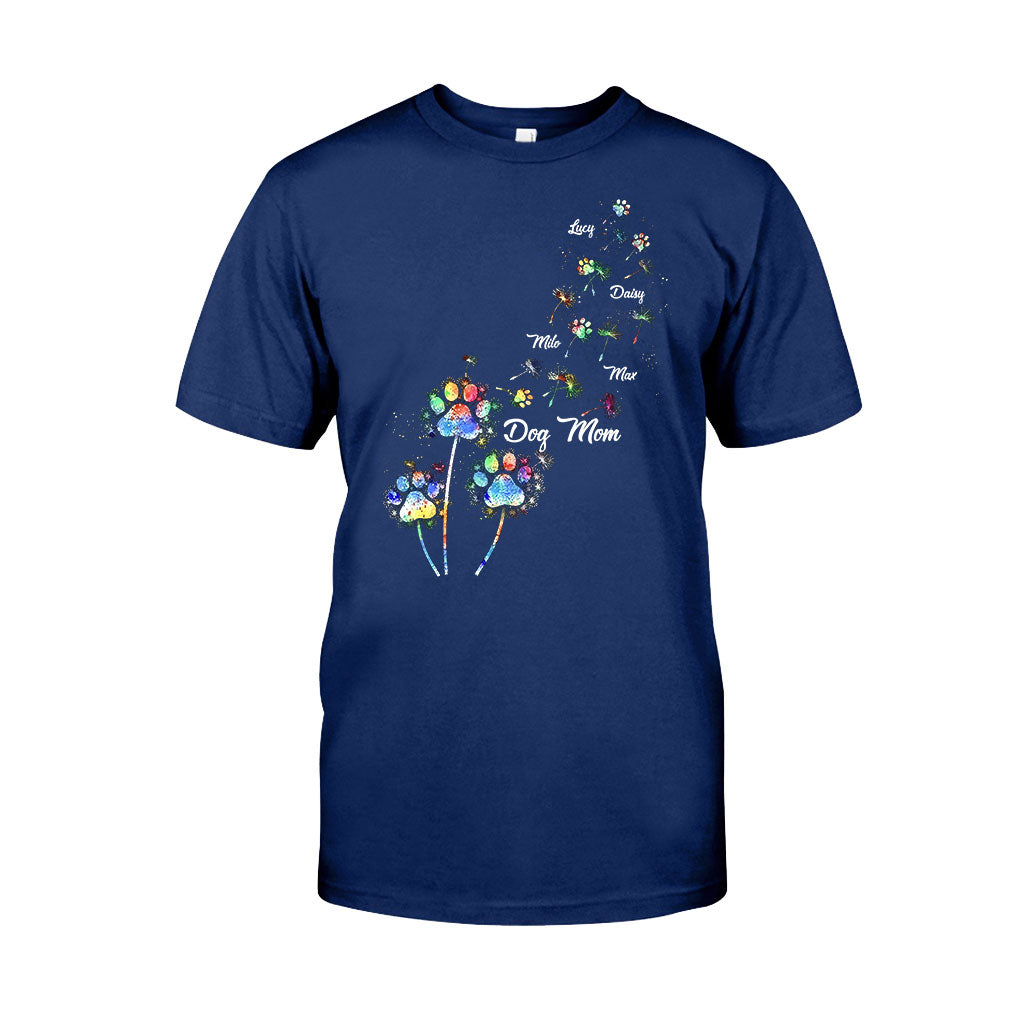 Maman de chien/Maman de chat/Maman d'animal de compagnie - T-shirt et sweat à capuche personnalisés avec pissenlit coloré - Motif chien
