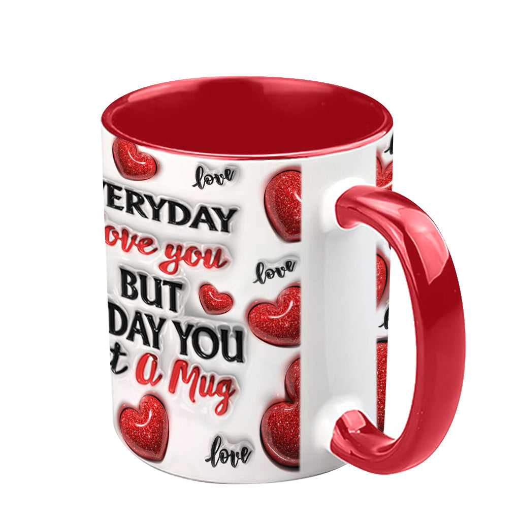 Mug personnalisé pour couple « Je t'aime tous les jours »