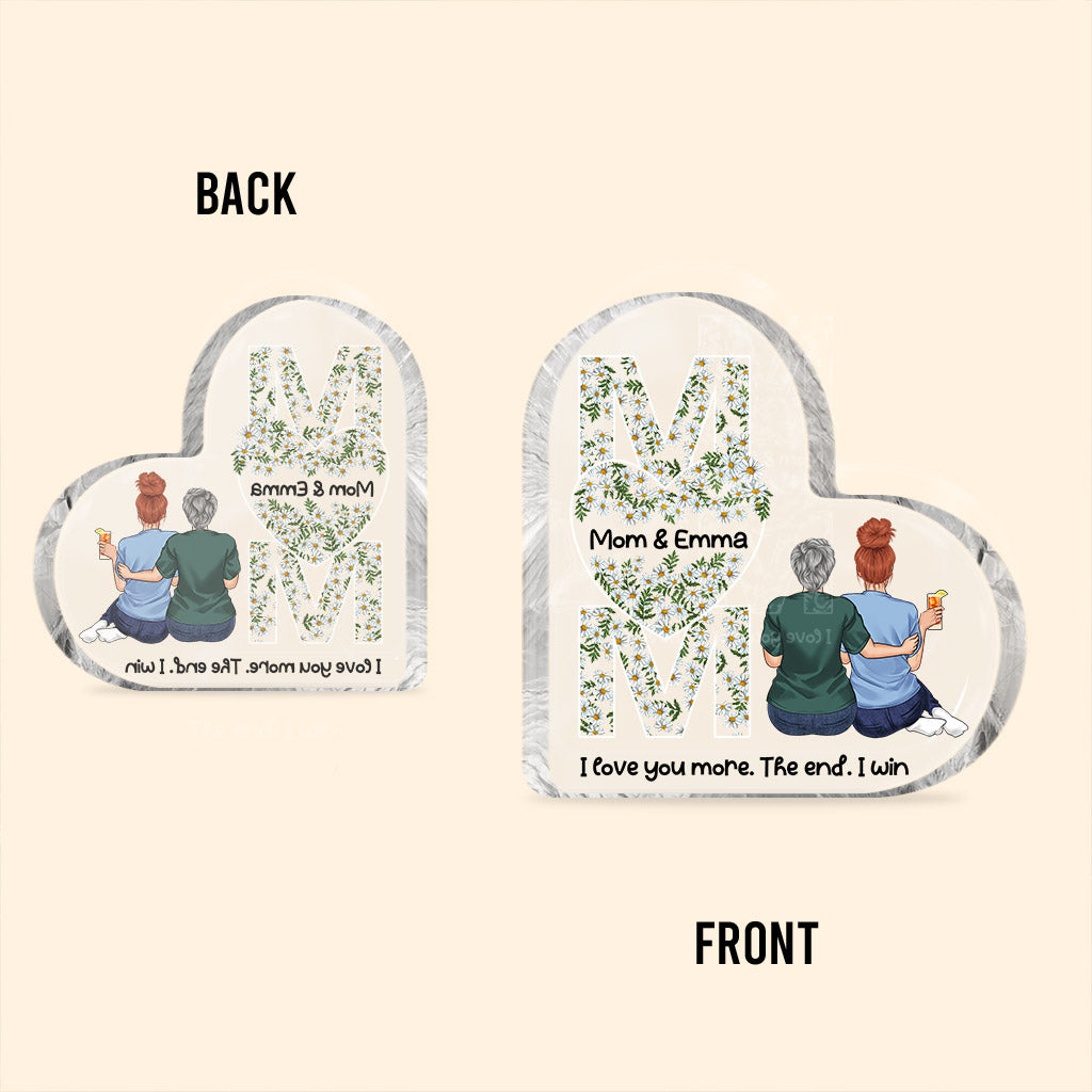 Message floral personnalisé pour la mère - Plaque acrylique personnalisée en forme de forme personnalisée pour la mère