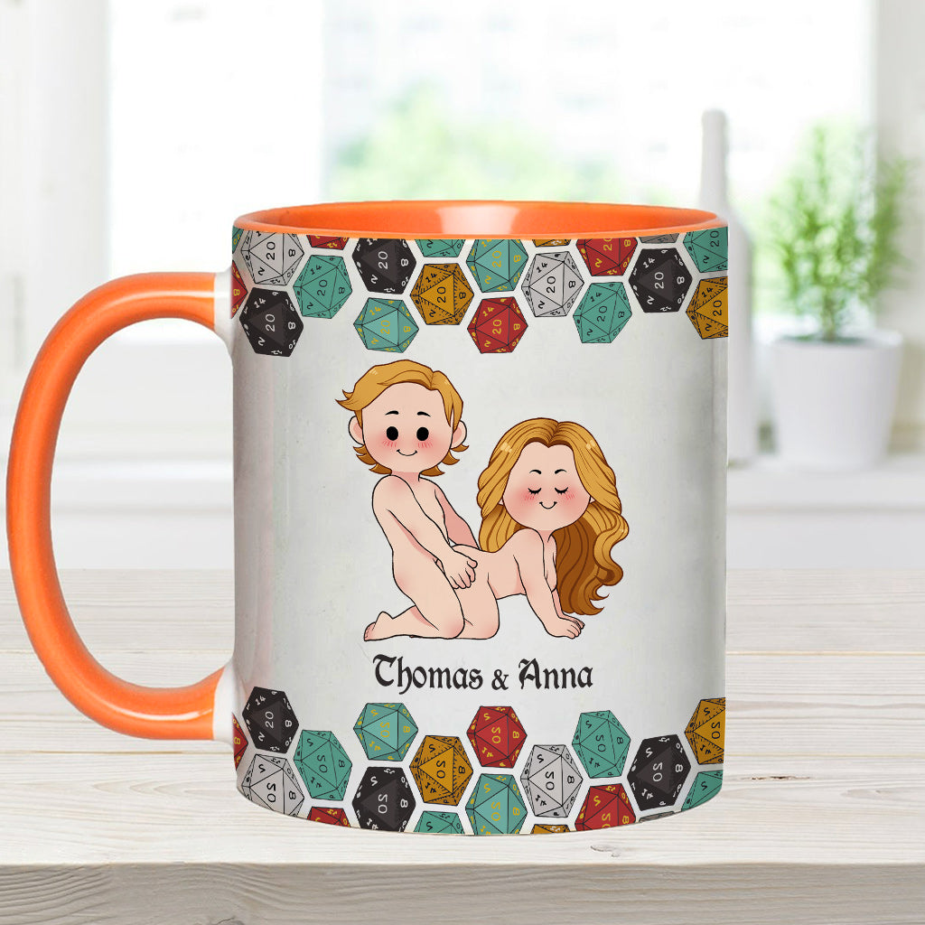 Sleeping With The DM - Personalized RPG Accent Mug