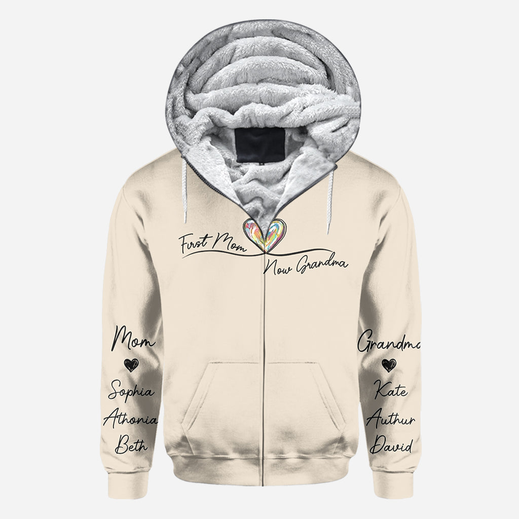 Première maman, maintenant grand-mère - T-shirt personnalisé « Grand-mère »