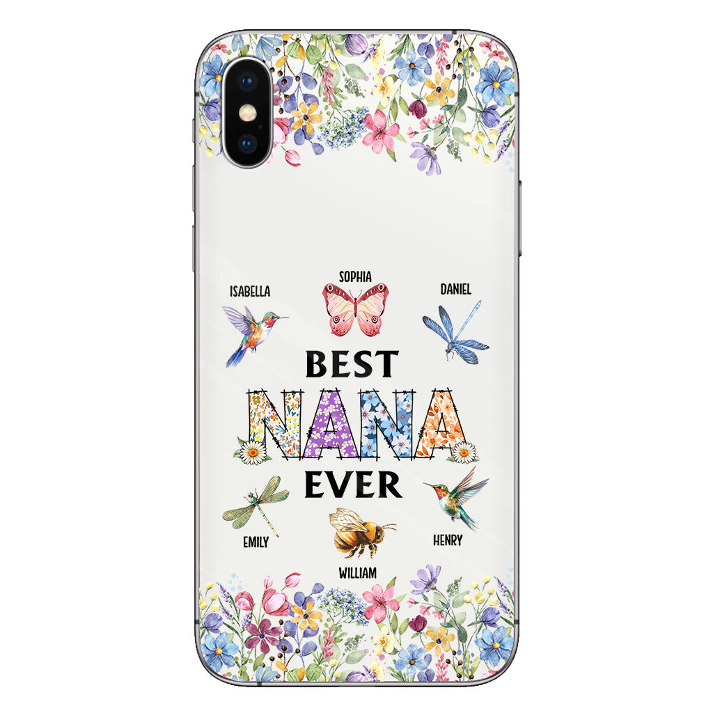 Best Mom Nana Ever - Personalized Grandma Clear Phone Case