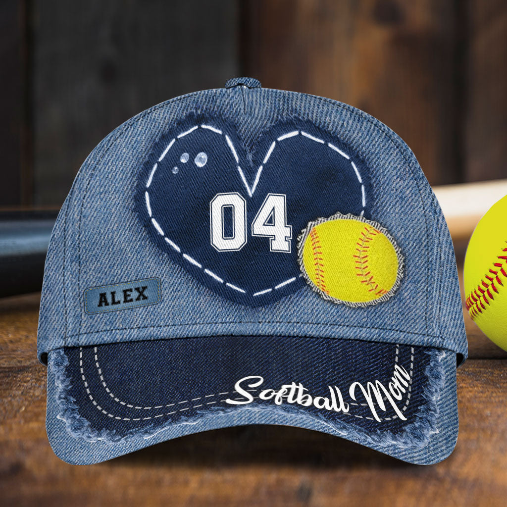 Maman de joueuse de softball - Casquette Softball Classic personnalisée