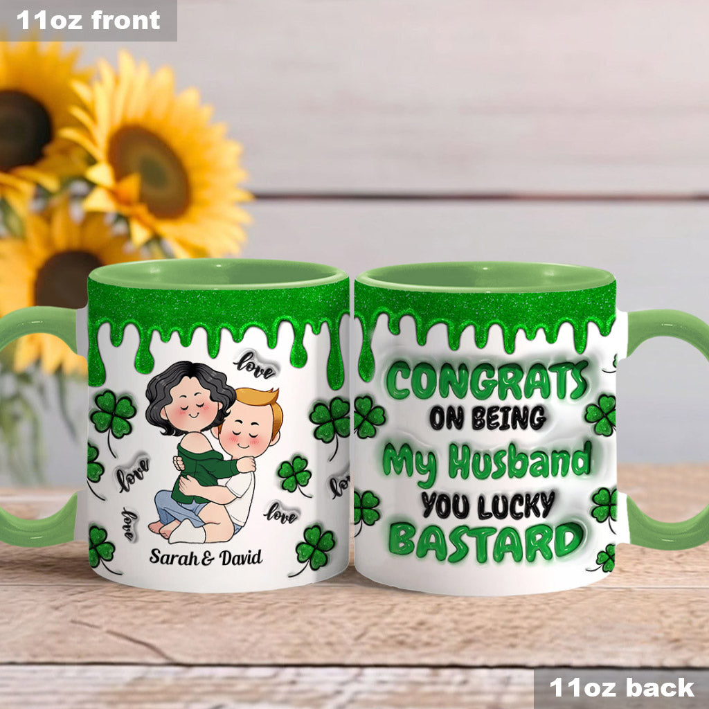 Félicitations pour être mon mari ! – Mug personnalisé pour couple