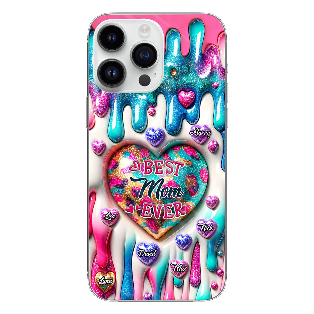 Meilleure maman/grand-mère du monde - Coque de téléphone transparente personnalisée pour maman