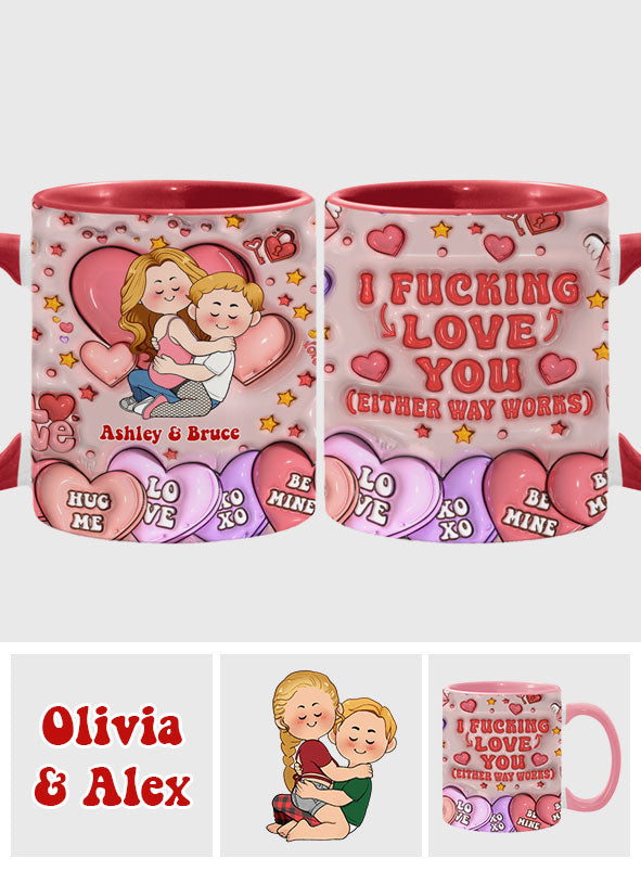 Je t'aime - Mug personnalisé pour couple