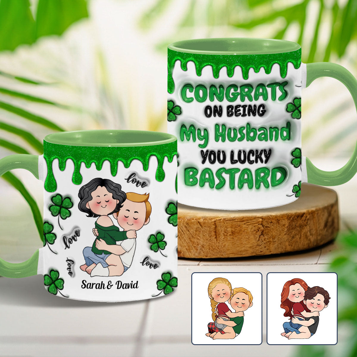 Félicitations pour être mon mari ! – Mug personnalisé pour couple