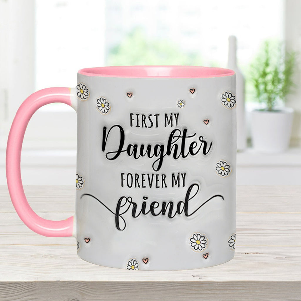 Mother And Daughter And Son Forever Linked Together Elephant Inflated - Personalized Mother Accent Mug