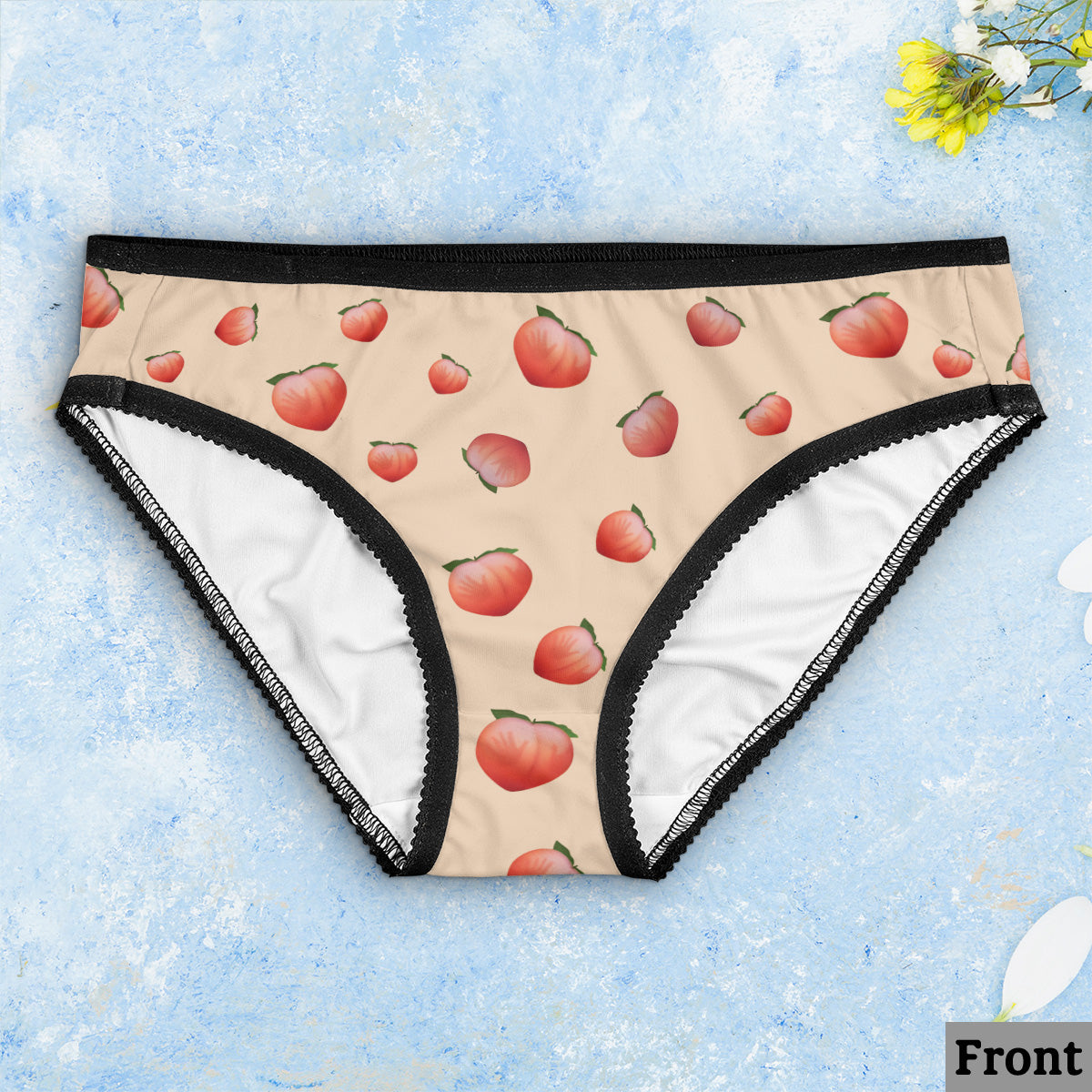 Culottes pour femmes avec bordure en dentelle personnalisée pour couples - À toucher sans cesse