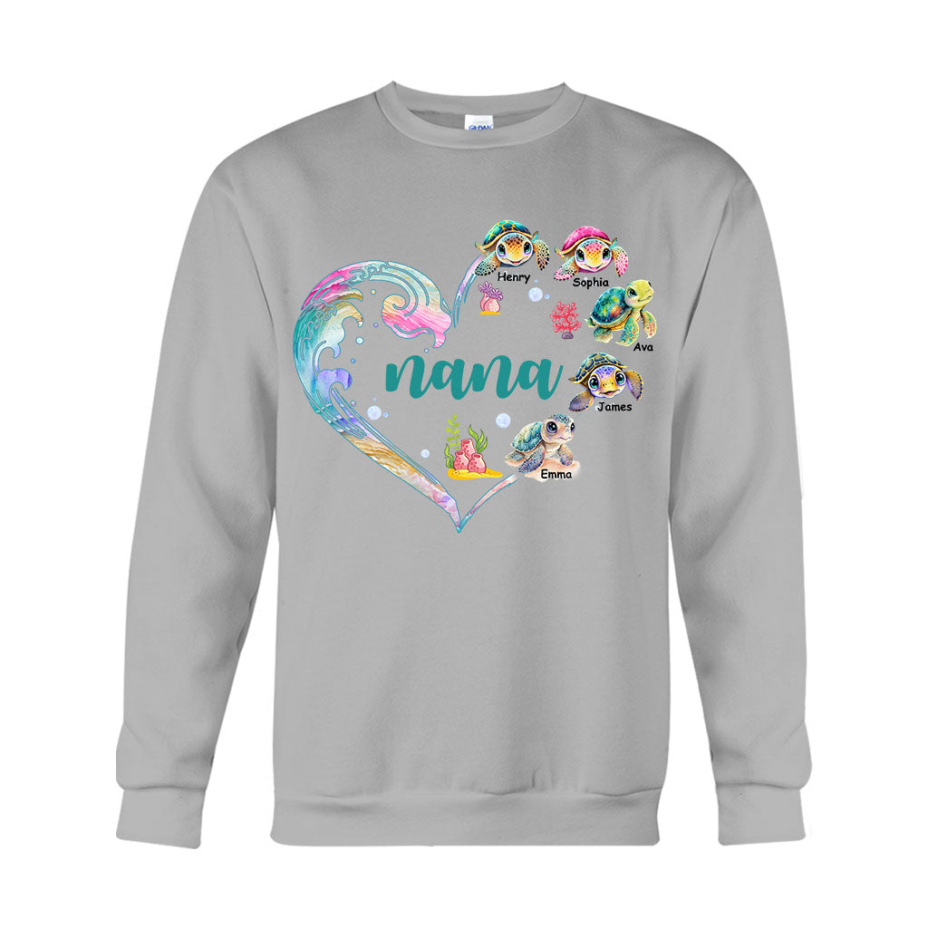La petite tortue de mamie - T-shirt et sweat à capuche personnalisés pour grand-mère