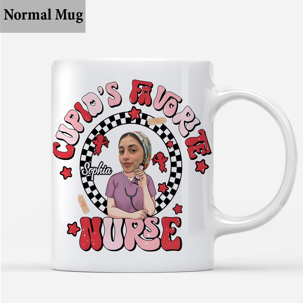 Infirmière préférée de Cupidon - Mug personnalisé pour infirmière