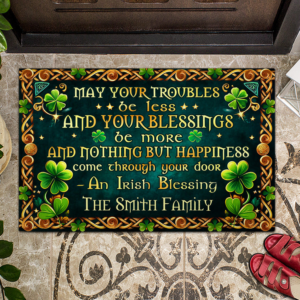 Irish Blessing - Personalized Saint Patrick's Day Doormat
