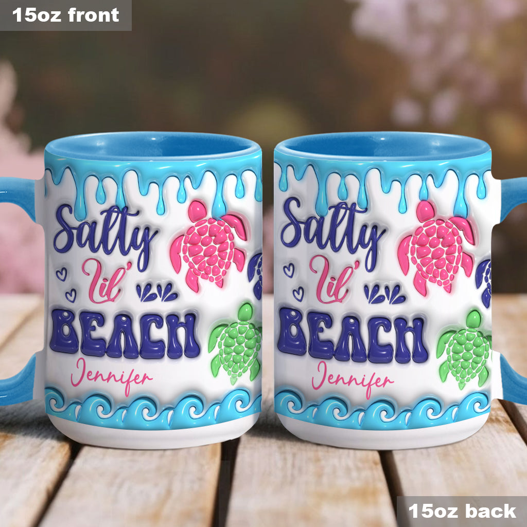 Mug gonflable personnalisé à motif tortue pour les amoureux des tortues de Salty Lil' Beach