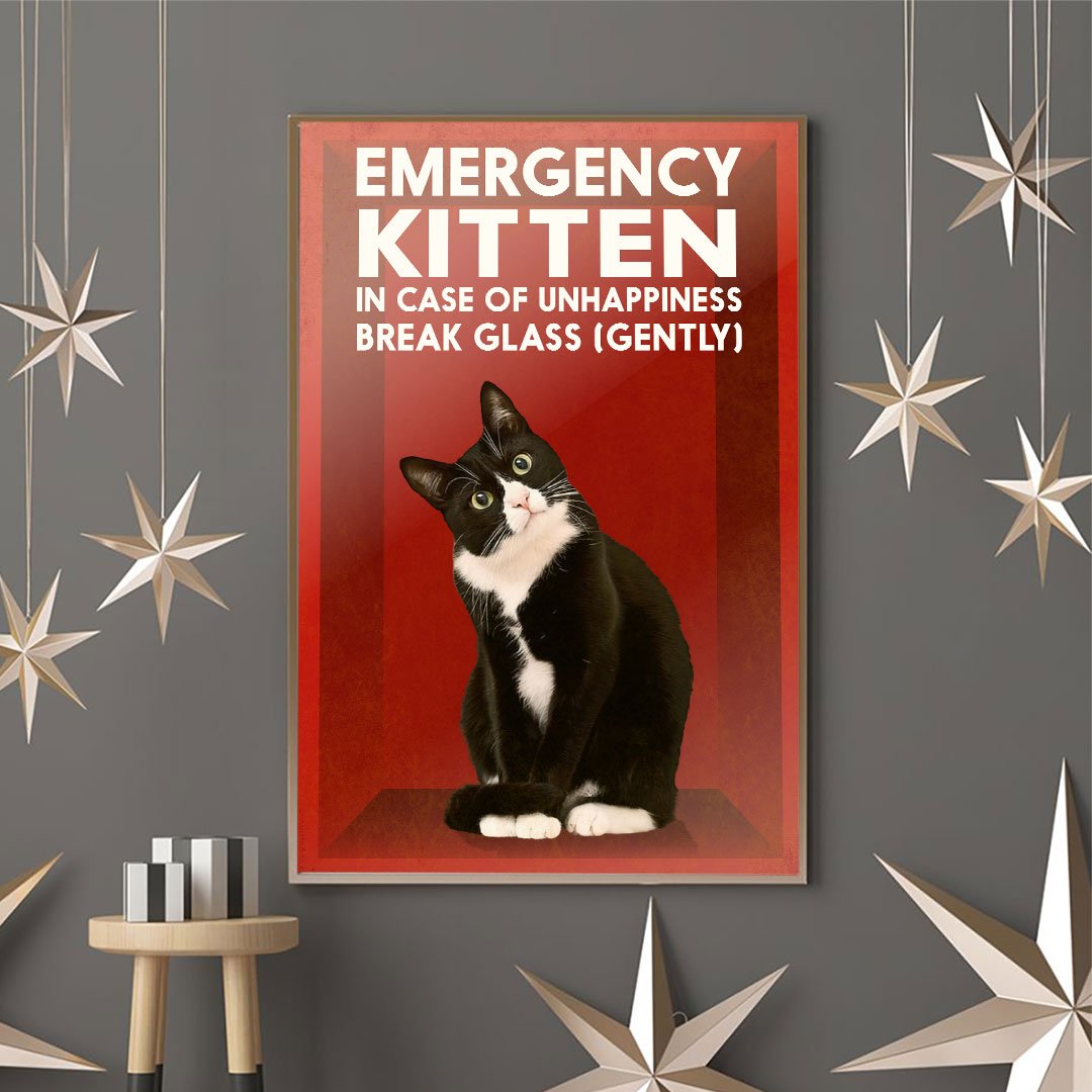 En cas d'urgence - Affiche pour chats