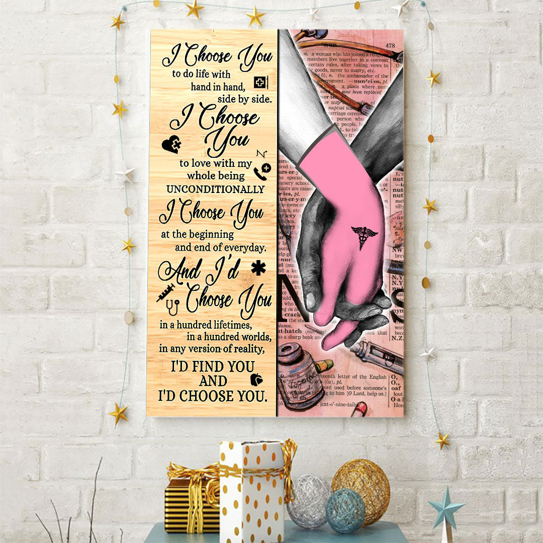 Je te choisis - Affiche infirmière