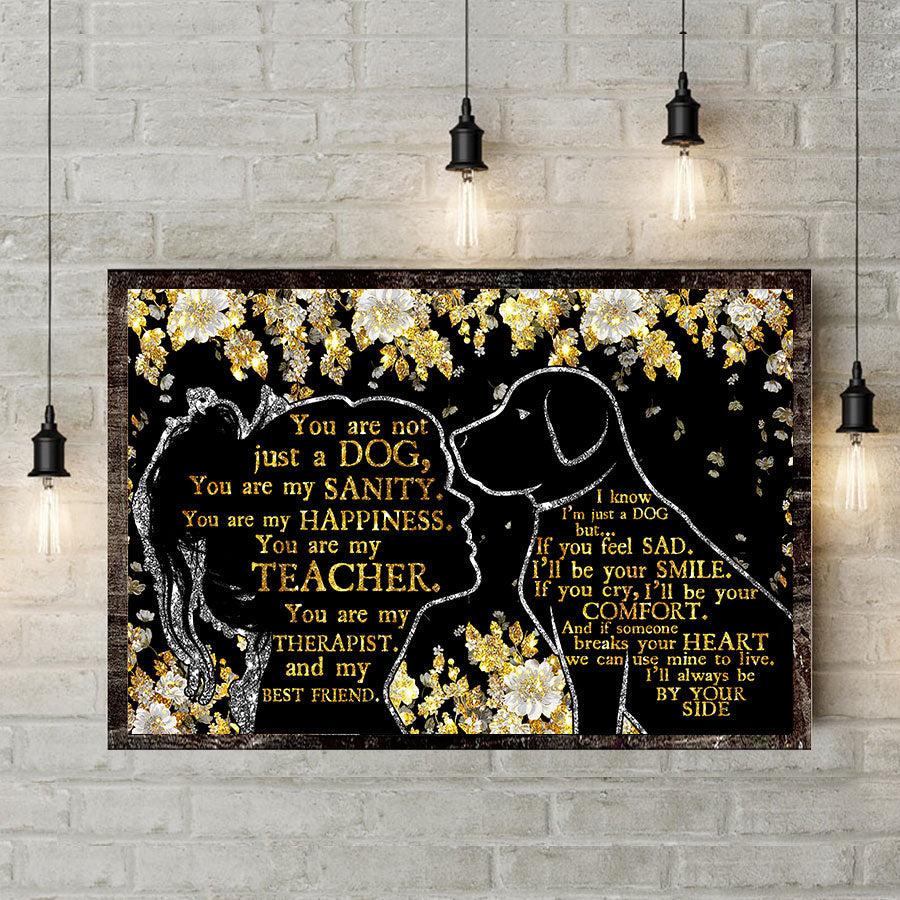 Tu n'es pas qu'un chien - Affiche à motif pailleté imitation chien