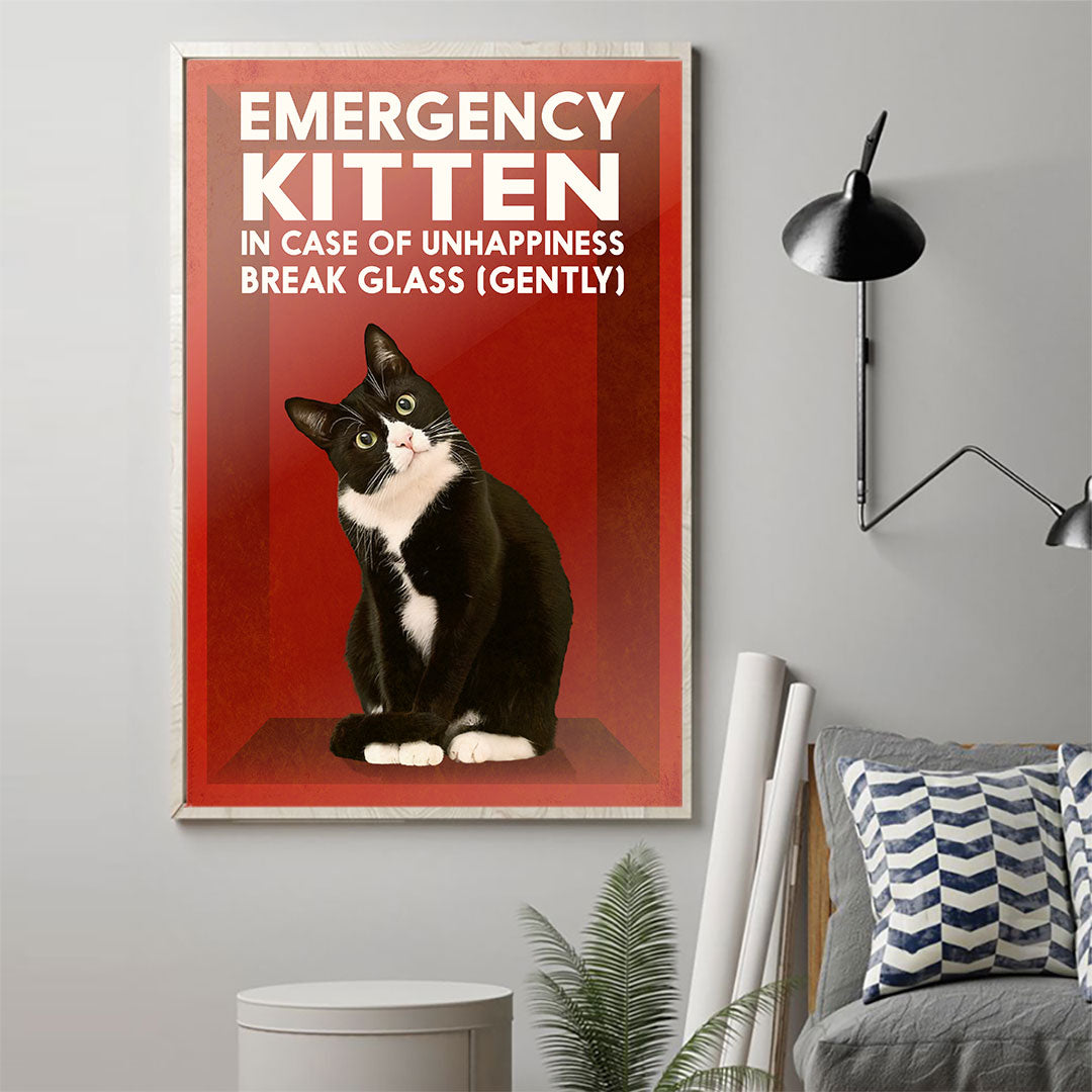 En cas d'urgence - Affiche pour chats