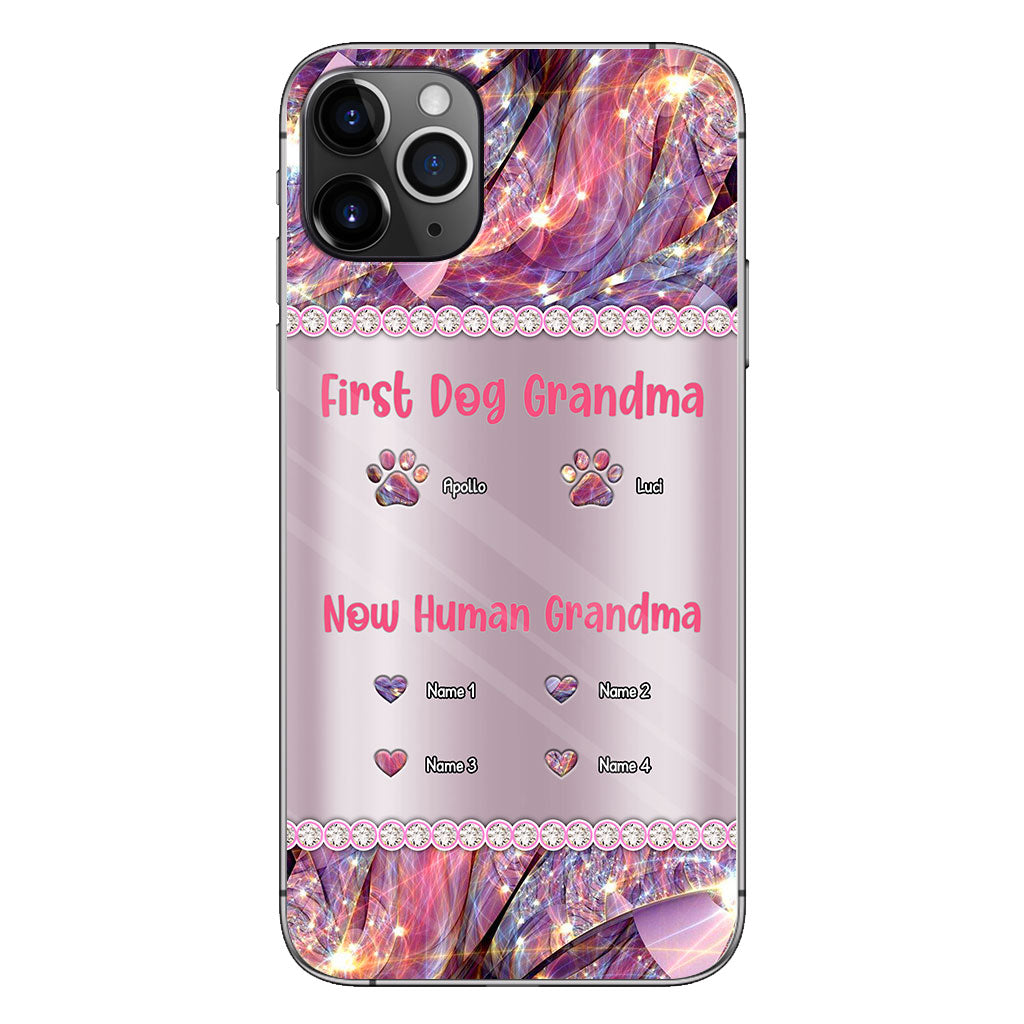 Coque de téléphone personnalisée pour la fête des mères, avec mamie chienne et humaine