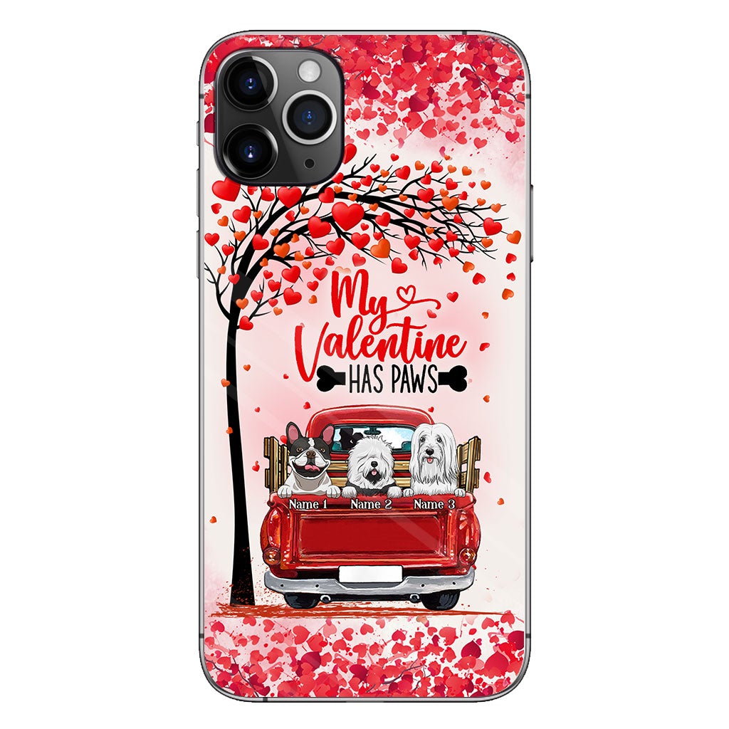 Ma Valentine a des pattes - Coque de téléphone personnalisée pour chien