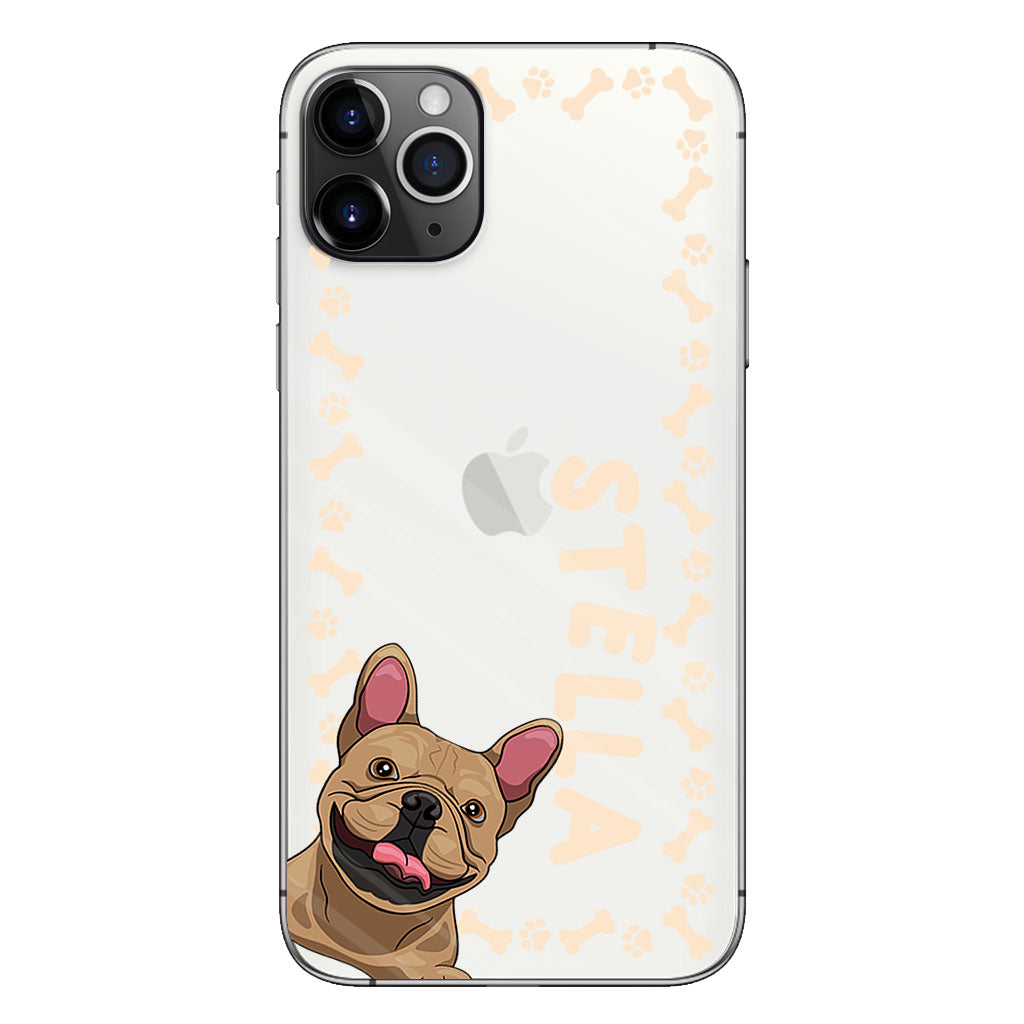 La vie est plus belle avec des animaux de compagnie - Coque de téléphone transparente personnalisée pour chien