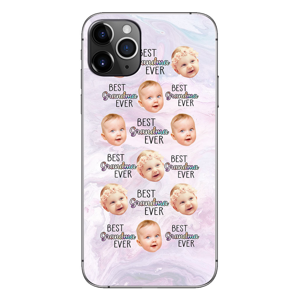 Meilleure grand-mère du monde - Cadeau pour grand-mère, maman, tante - Coque de téléphone transparente personnalisée
