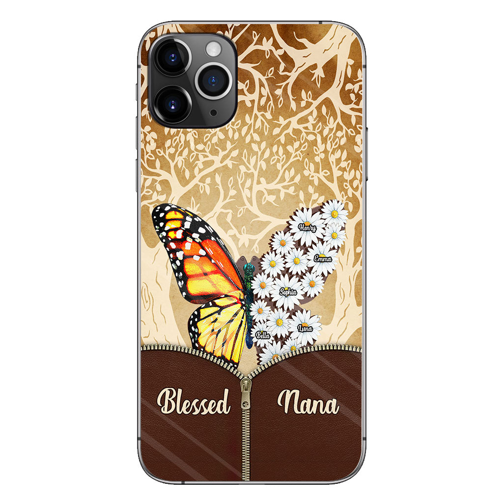 Coque de téléphone personnalisée Butterfly Daisy - Grand-mère