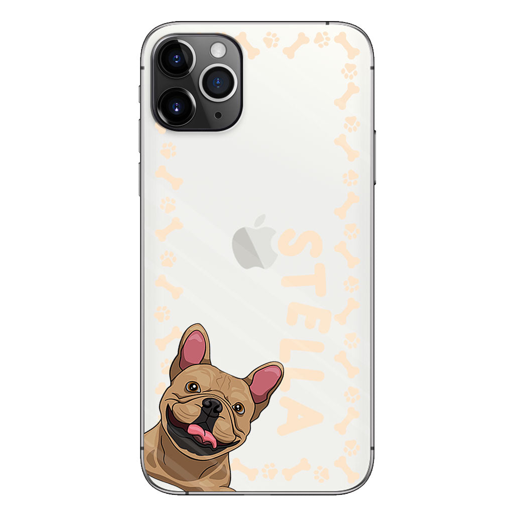 La vie est plus belle avec des animaux de compagnie - Coque de téléphone transparente personnalisée pour chien