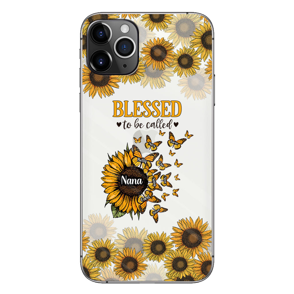 Magnifique tournesol - Cadeau pour grand-mère, maman - Coque de téléphone transparente personnalisée