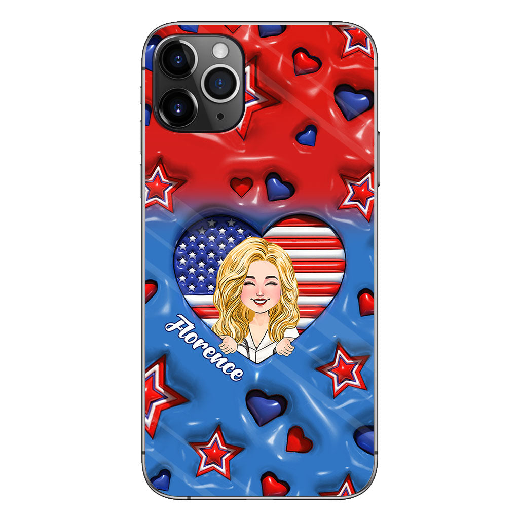 Cadeaux personnalisés pour infirmières - Coque de téléphone personnalisée « Infirmière américaine fière »