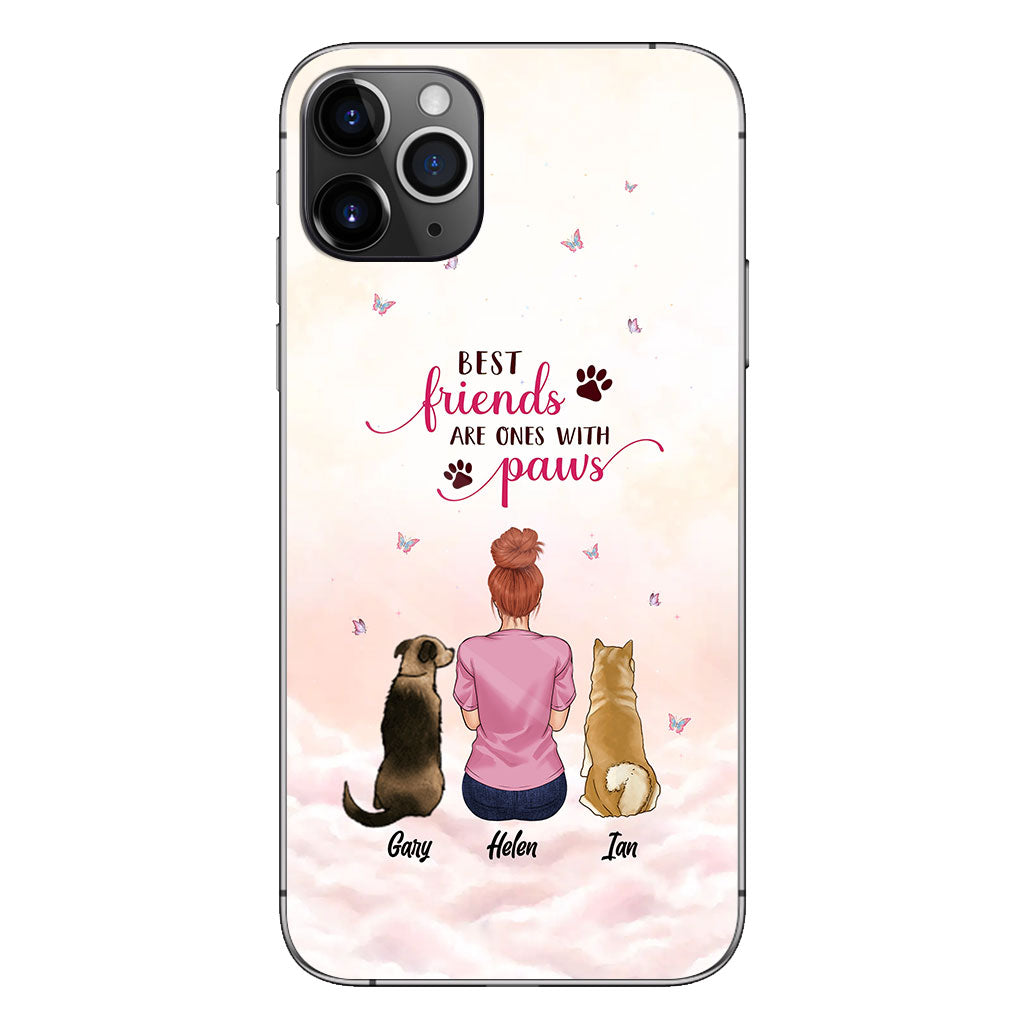 Les meilleurs amis sont ceux qui ont des pattes - Coque de téléphone transparente personnalisée pour chien