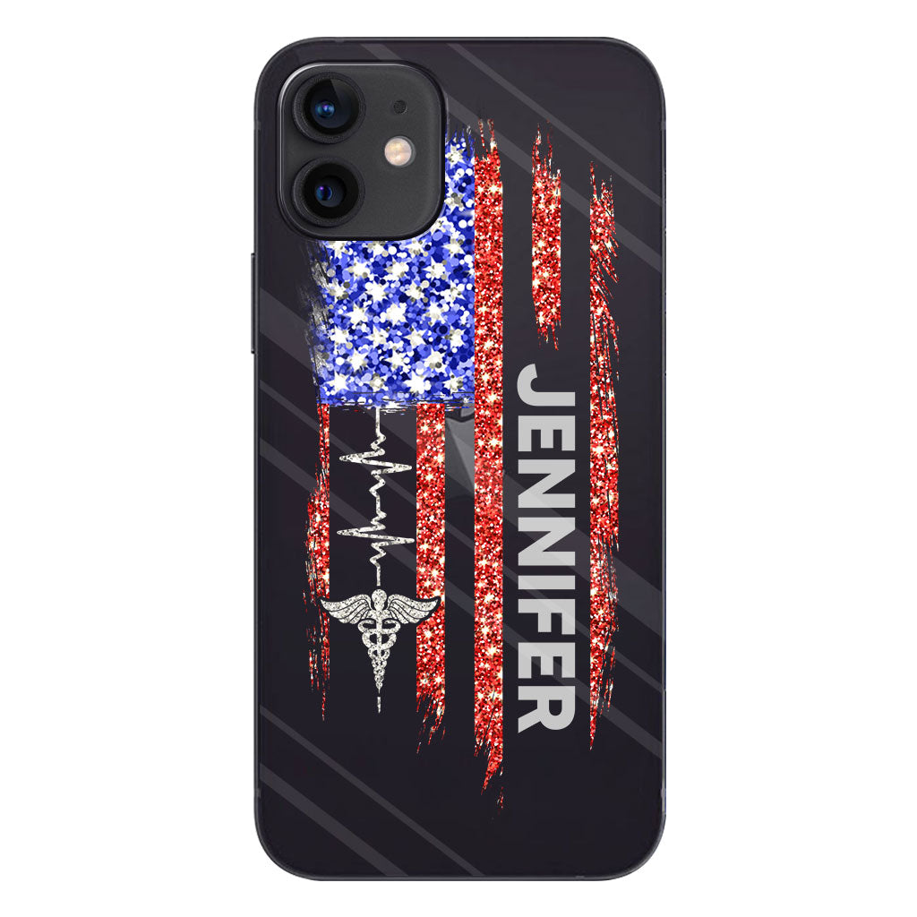 Vie d'infirmière - Étui de téléphone transparent personnalisé pour infirmière