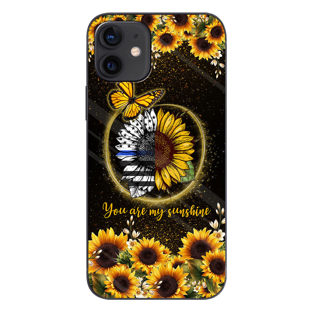 Coque de téléphone « You Are My Sunshine Sunflower Blue Line » – Policier 112021