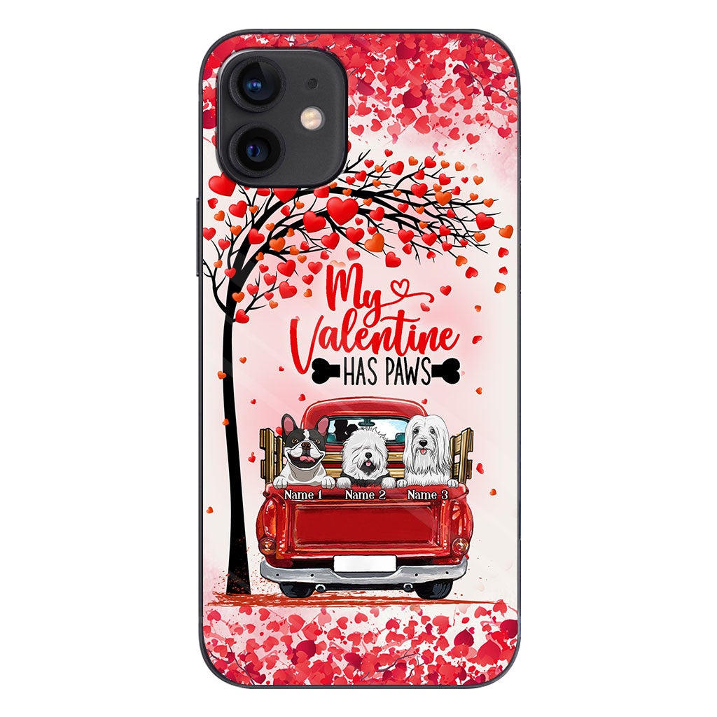 Ma Valentine a des pattes - Coque de téléphone personnalisée pour chien